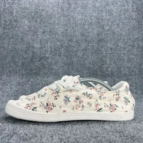 Jellypop Womens Sneakers Size 5.5 Off White Floral Canvas Slip On Shoes Comfort - Picture 5 of 10